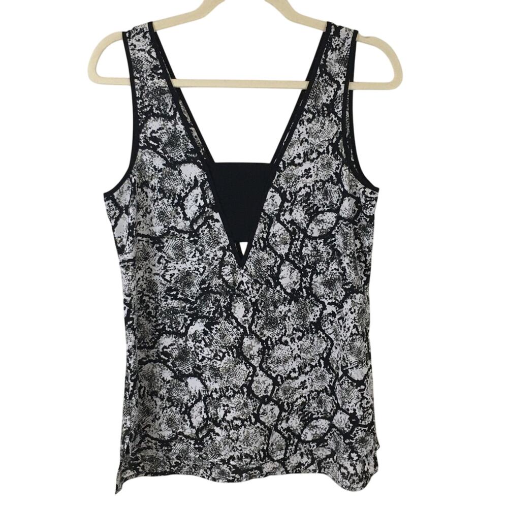 Express Black & White Print Tank Size XS